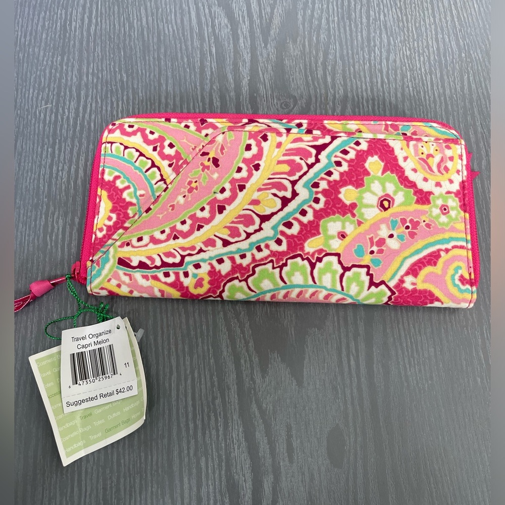 Vera Bradley Capri Melon Travel Organizer
